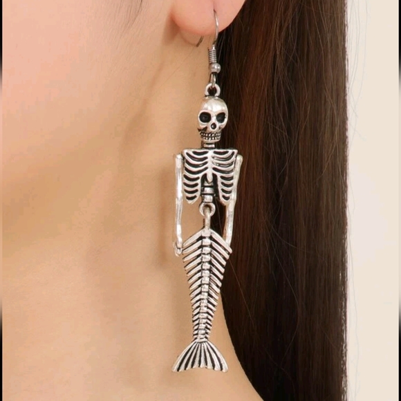 Jewelry - Mermaid Skeleton Earrings